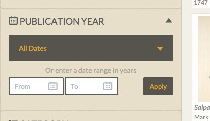 Publication year filter